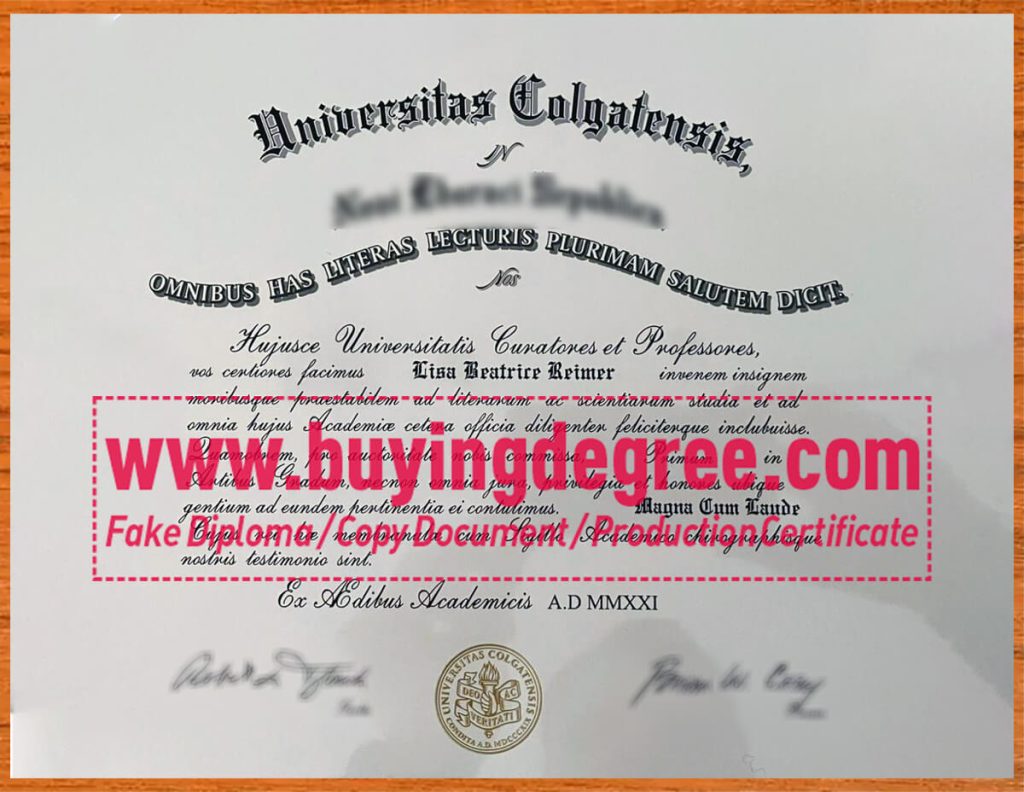 Buying a Colgate University Fake Diploma