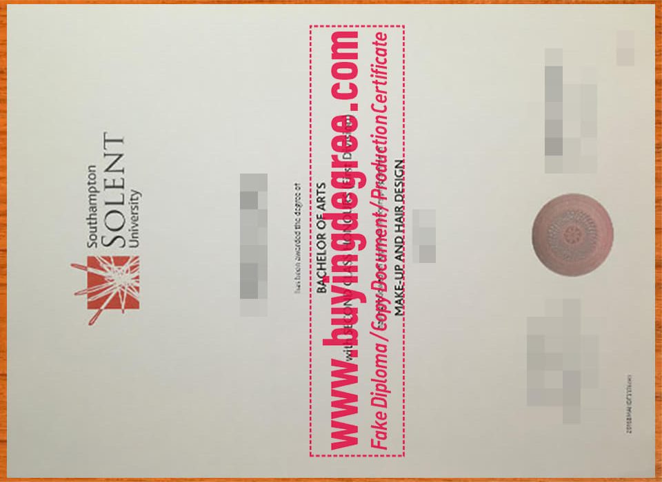 buy a Solent University Degree Certificate in UK
