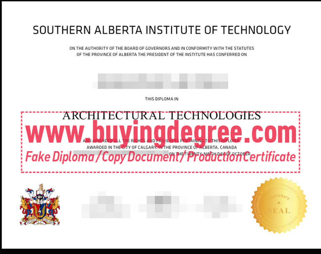 fake Southern Alberta Institute of Technology (SAIT) diploma