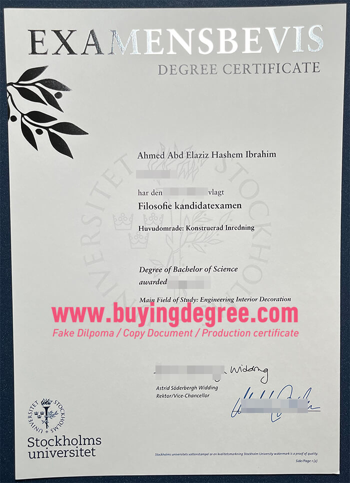 Buy a Stockholm University Diploma