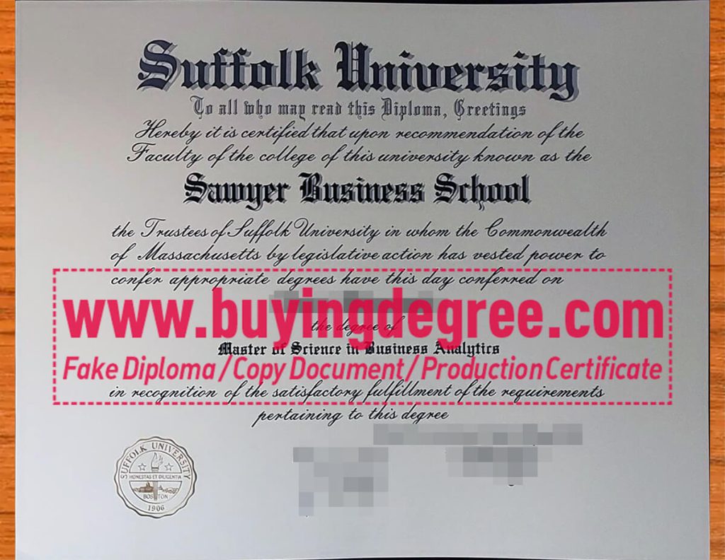 Specific reasons to buy a Suffolk University diploma