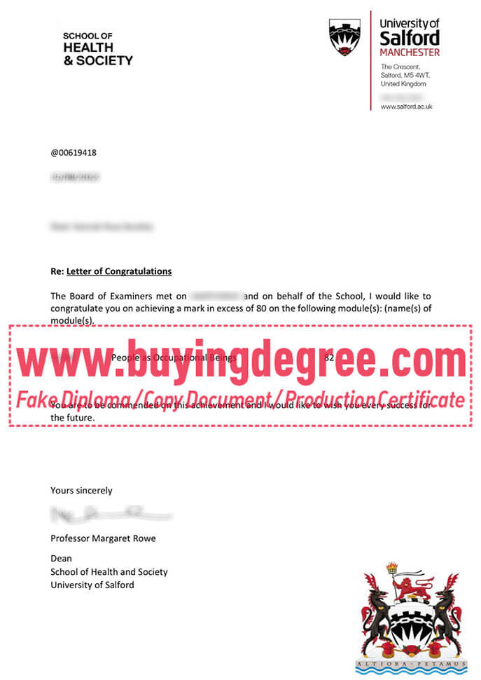 Buy University of Salford fake transcripts and module results Buy University of Salford fake transcripts and module results