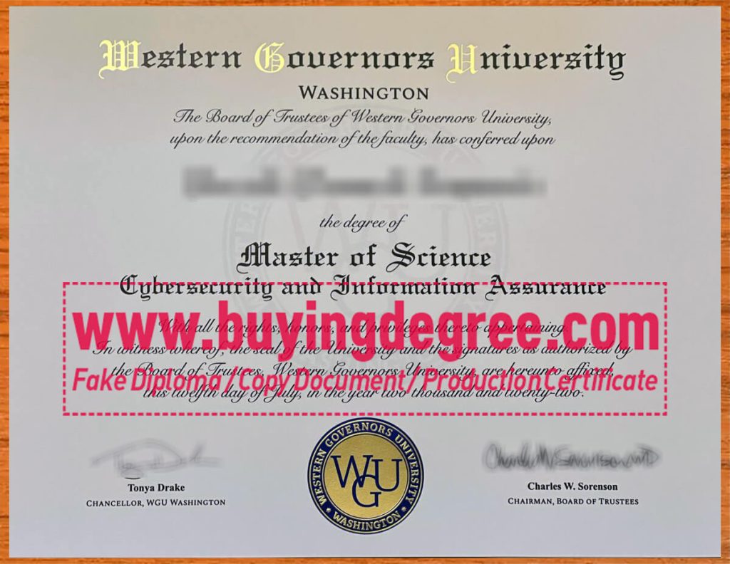 Buy a Western Governors University diploma, fake WGU degree