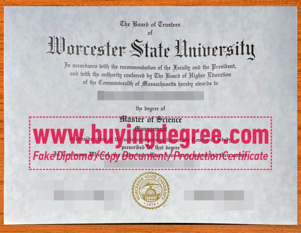 Earning a fake Worcester State University Diploma