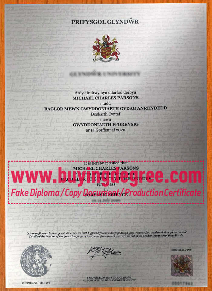 Get a Wrexham Glyndŵr University Fake Diploma