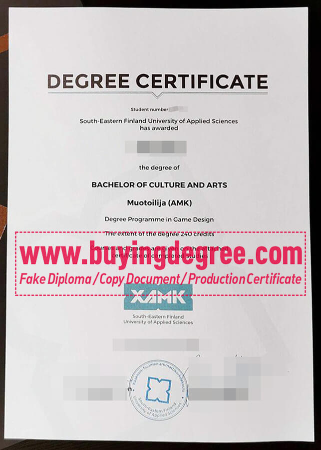 Buy a XAMK diploma, fake South-Eastern Finland University of Applied Sciences degree