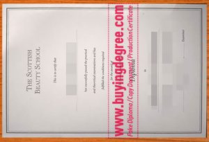 fake Scottish beauty school certificate