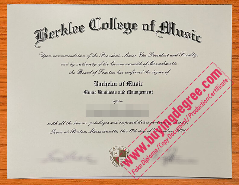 BUY a Berklee College of Music Fake Diploma online