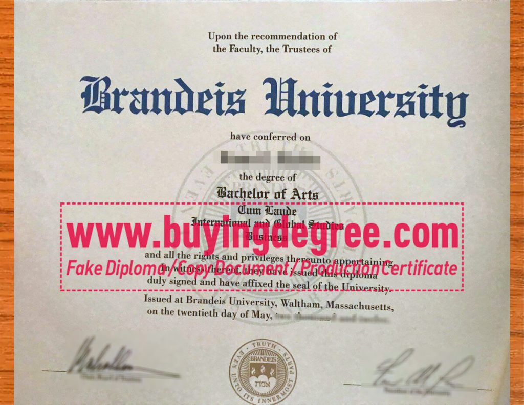 How To Learn Buy Brandeis University Fake Diploma certificate