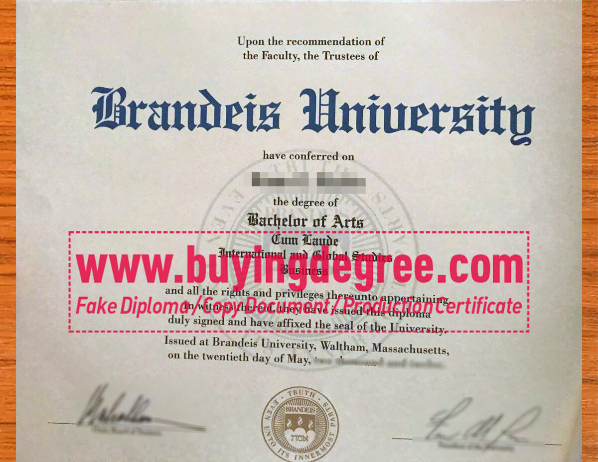 How To Learn Buy Brandeis University Fake Diploma certificate