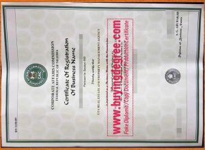 Order a Corporate Affairs Commission fake Certificate, get a certificate Of Registration Of Business Name in NIGERIA