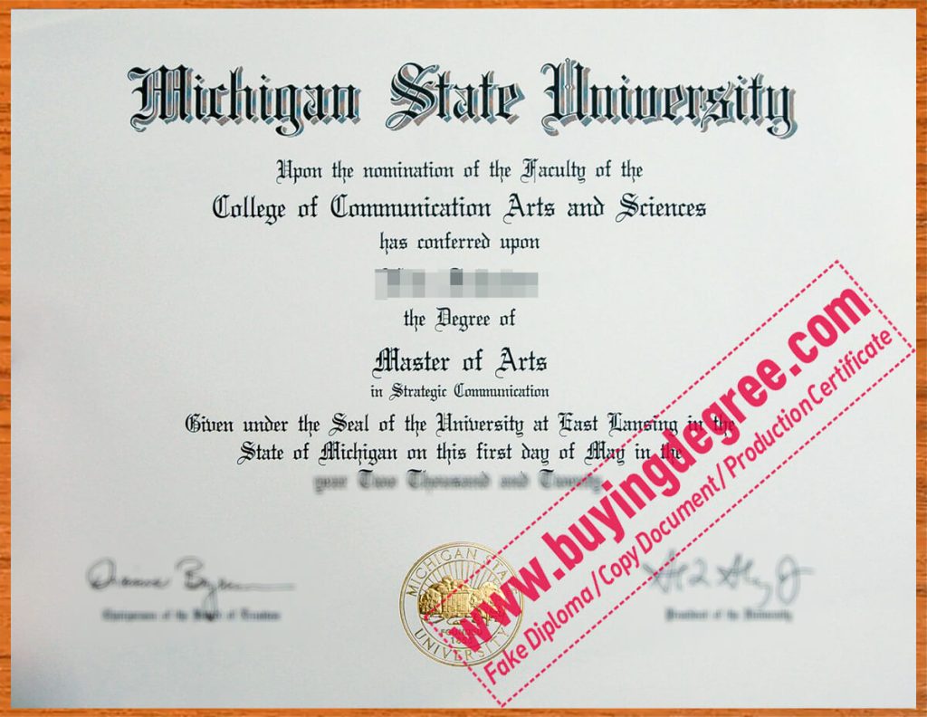 Where to order fake MSU DIPLOMA, Michigan State University degree?