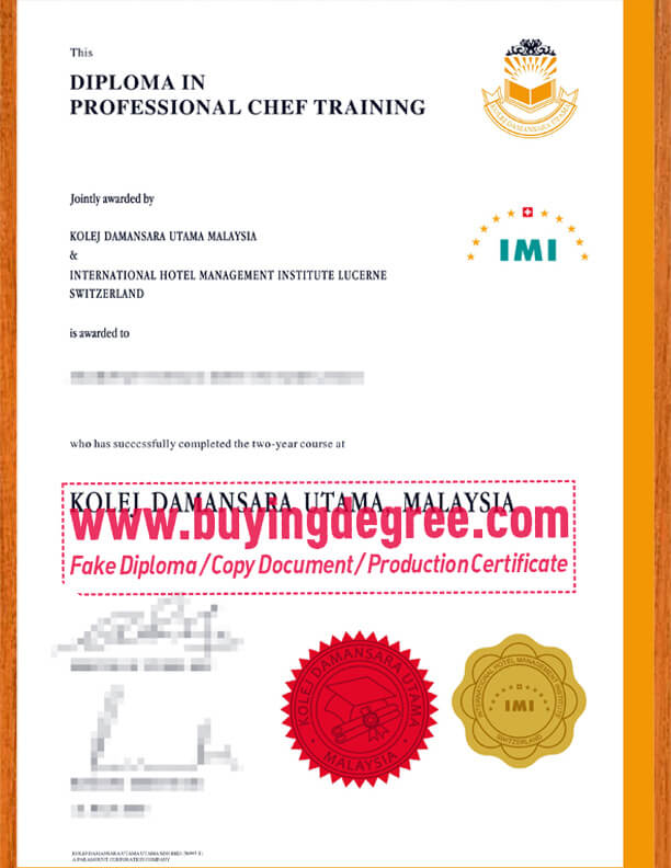 Buy a PROFESSIONAL CHEF TRAINING diploma from KDU MALAYSIA and IMI