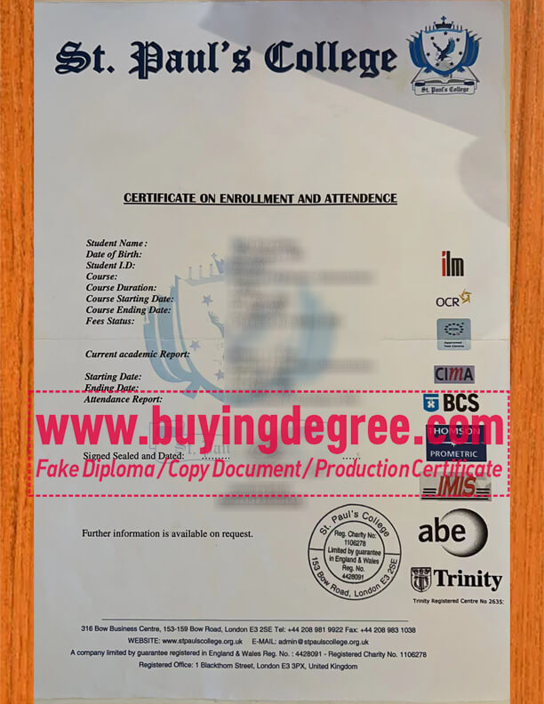 St. Paul's College Fake Diploma The Ultimate Guide To Buy St. Paul's College Fake Diploma certificate