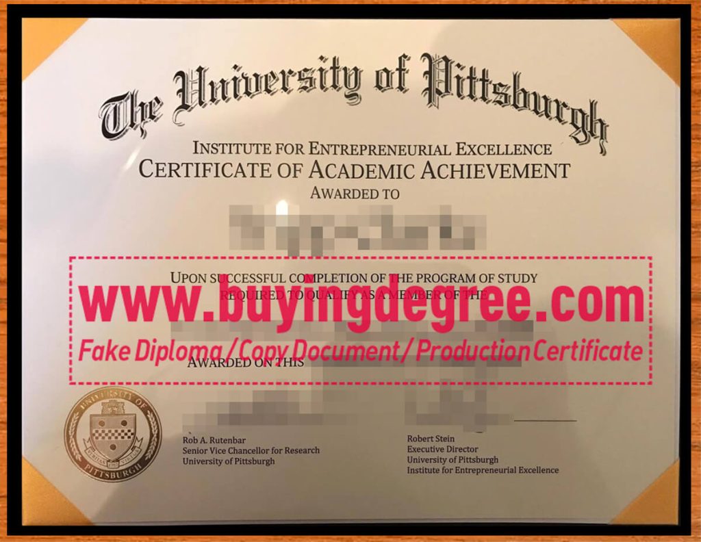 BUY the University of Pittsburgh FAKE DIPLOMA