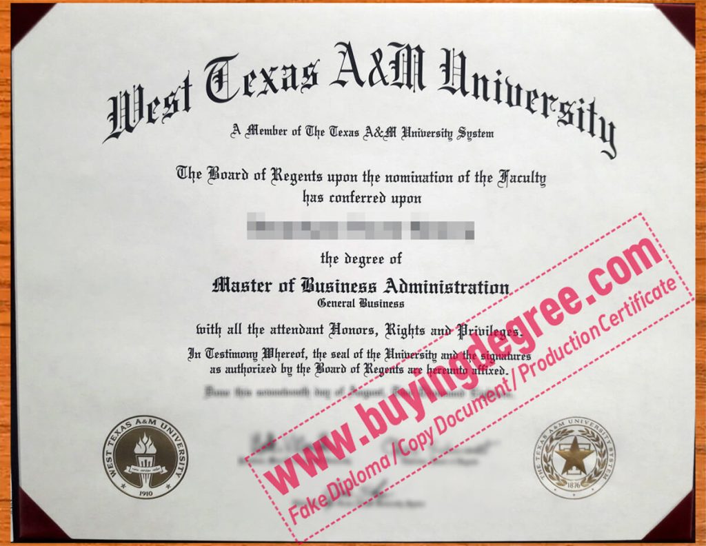 Will BUY West Texas A&M University Fake Diploma Ever Die?