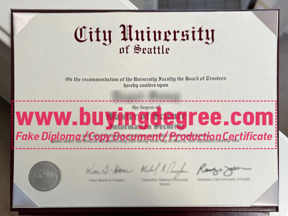 Buy a fake City University of Seattle diploma in US