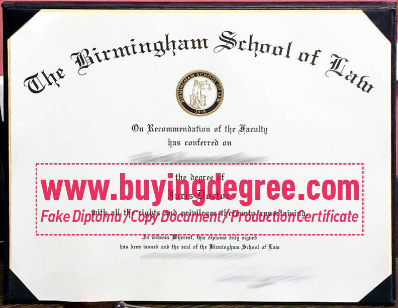 Birmingham School of Law fake diploma