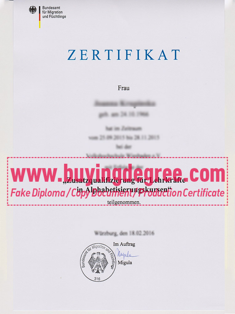 How to buy a fake BAMF certification?
