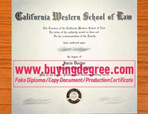 Get a California Western Law School Fake Diploma