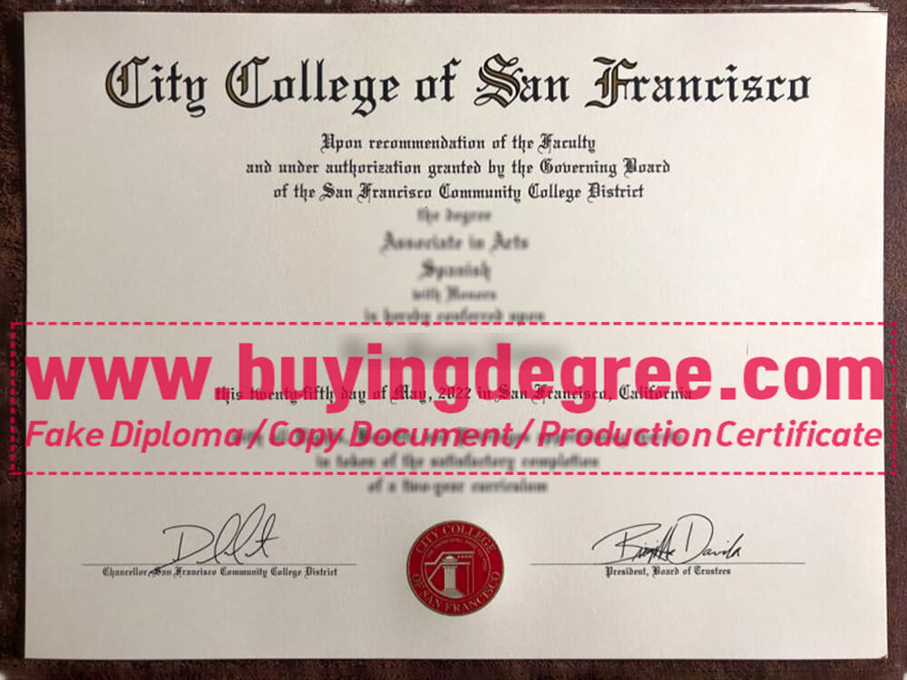 How to get a fake CCSF degree online?