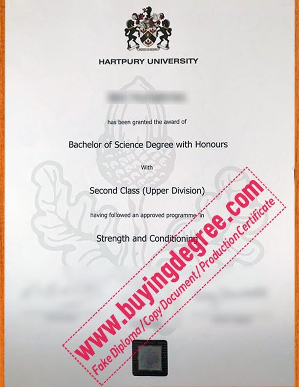 fake Hartpury College diploma