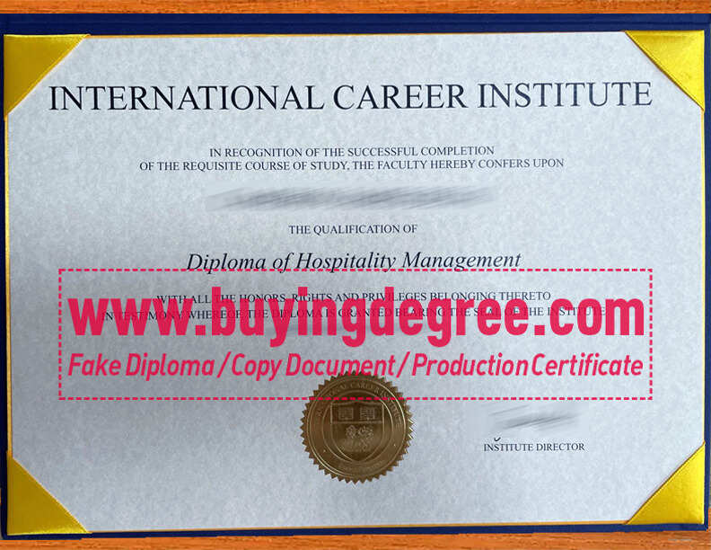 International Career Institute fake diploma