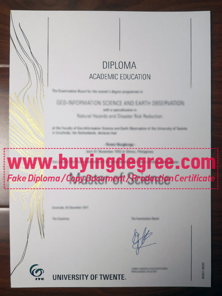 The specific process of getting a fake University of Twente diploma