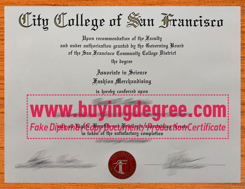 Get a fake Diploma from City College of San Francisco fast