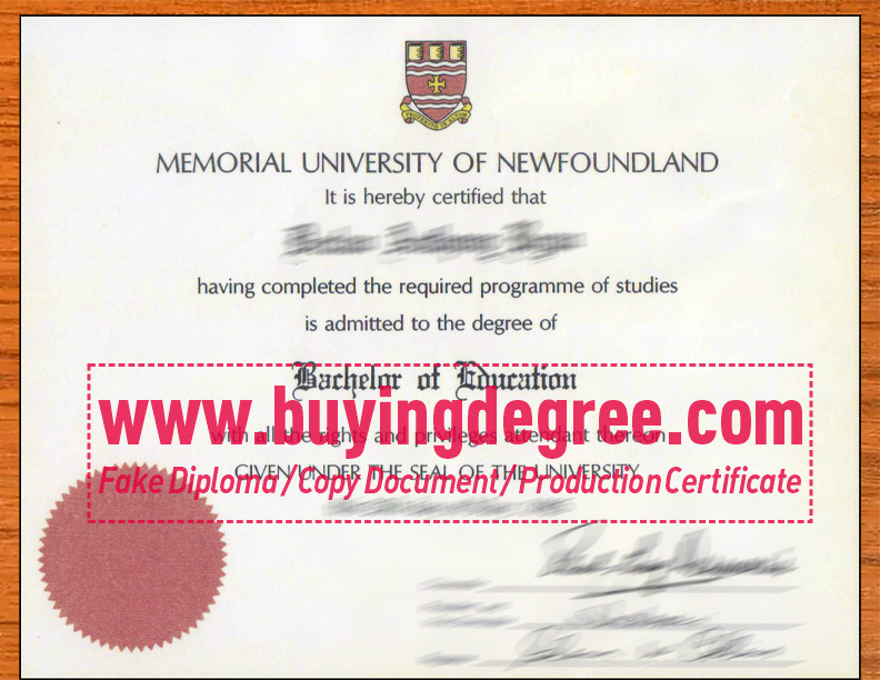 How to make a Memorial University diploma certificate for job