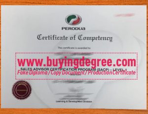 SACP-LEVEL 1 certificate, fake Perodua certification