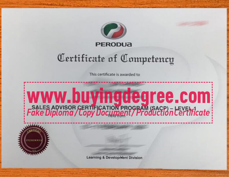 How to buy an SACP-LEVEL 1 certificate, fake Perodua certification