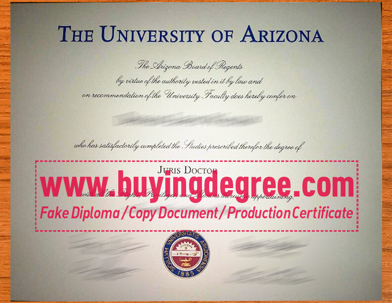 fake University of Arizona diploma