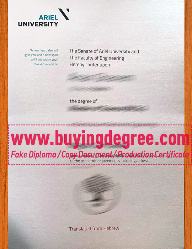 Fastest way to customize Fake Ariel University diploma in Israel