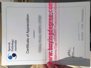 fake Speech Pathology Australia degree certificate
