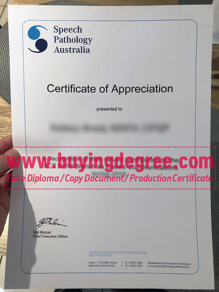 Steps to earning a fake Speech Pathology Australia degree certificate