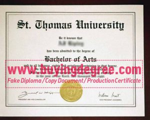 Purchase a fake St. Thomas University degree in Canada