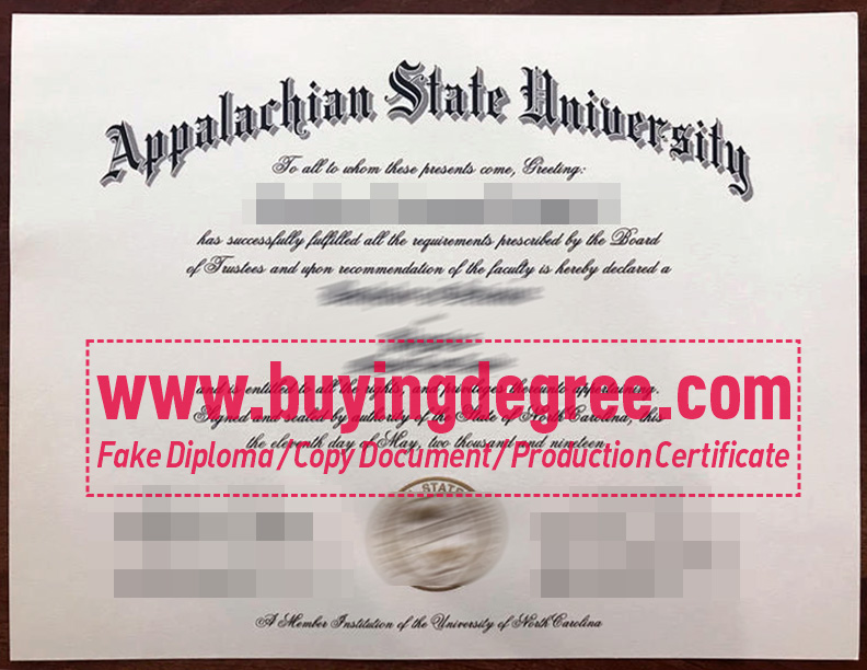 Earn a fake Appalachian State University diploma