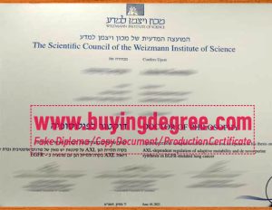 Order a fake Weizmann Institute of Science degree