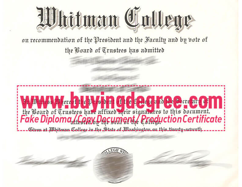 Some experiences of getting a fake Whitman College degree