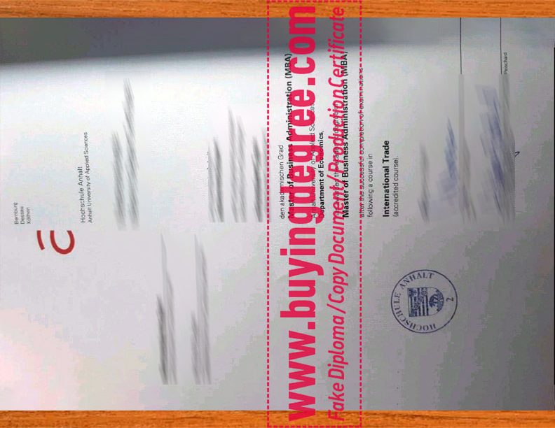 Create an Anhalt University of Applied Sciences fake diploma