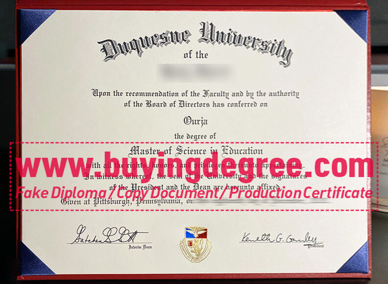 buy a fake Duquesne University diploma