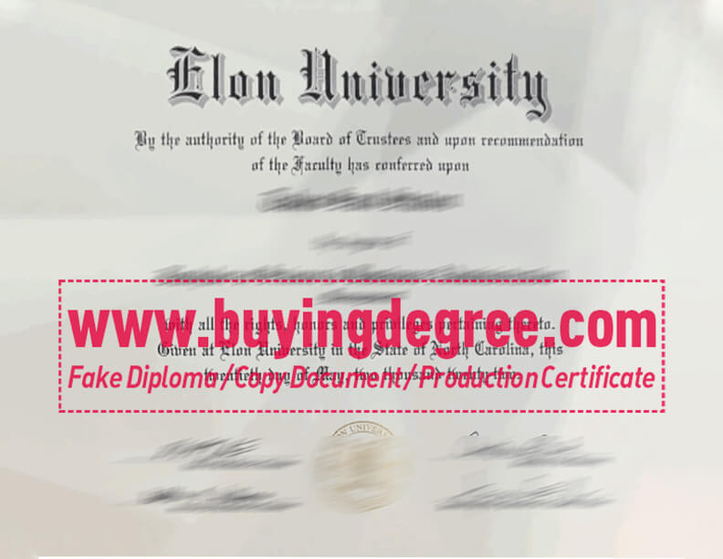 get a fake Elon University diploma