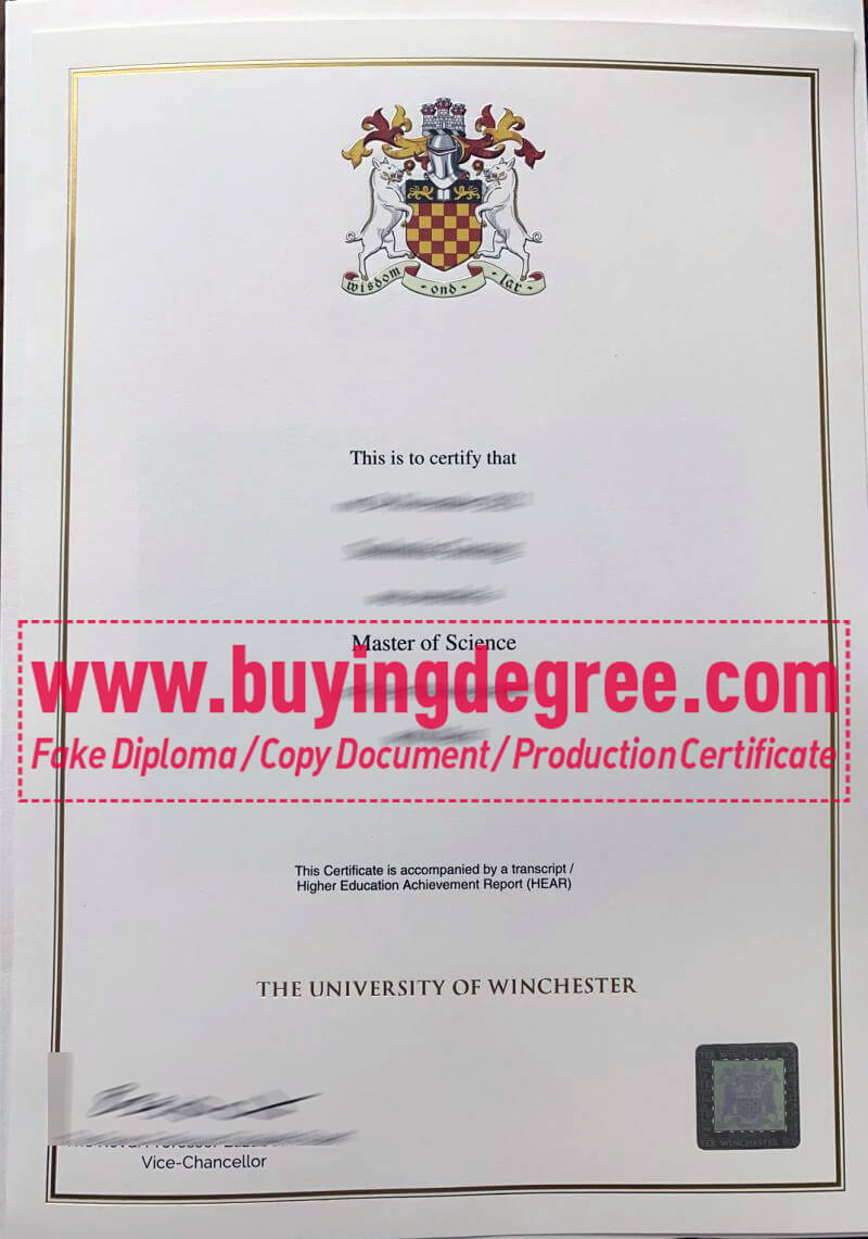 buy a University of Winchester diploma