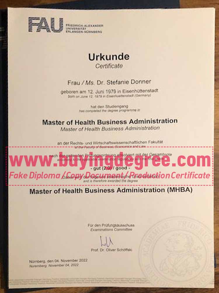 Buy a fake FAU certificate
