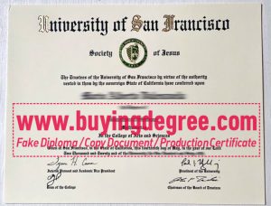 fake University of San Francisco diploma
