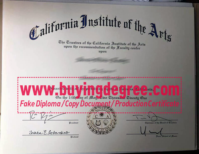 Get a fake CalArts diploma?