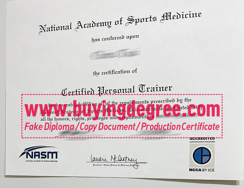 buy fake NASM certification