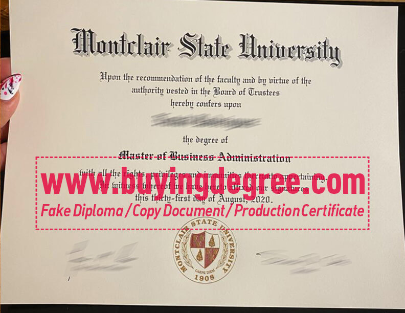 Purchase a fake Montclair State University diploma online