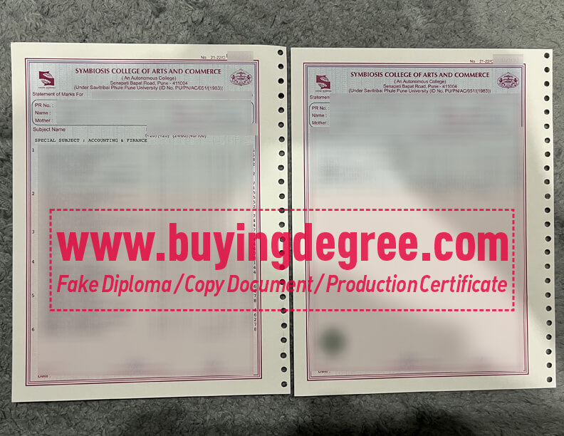 Buy Fake Symbiosis College of Arts & Commerce diploma For Cheap?
